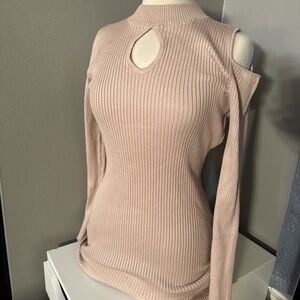 Say What? Tan Ribbed Dress